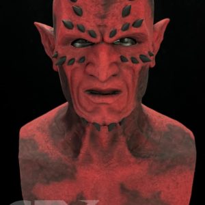 Abaddon the Demon Silicone Mask (Mottled Red)