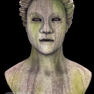 Artemis the Statue Silicone Mask (Weathered Granite w/ Algae)