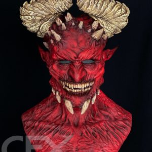 Asmodeus the Demon King Silicone Mask (Demon Red)