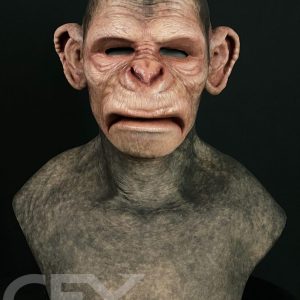 Ape Man Silicone Mask (Dark Chimpanzee)