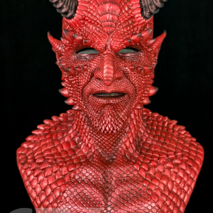 Belial The Demon Silicone Mask (Metallic Red)